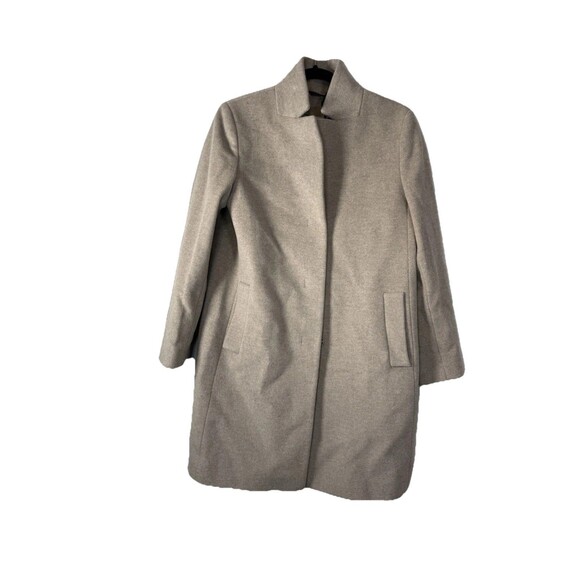 Cinzia Rocca Icons Oatmeal Wool/Cashmere Coat Inverted Notch Collar NWT Size 6 - Picture 3 of 16